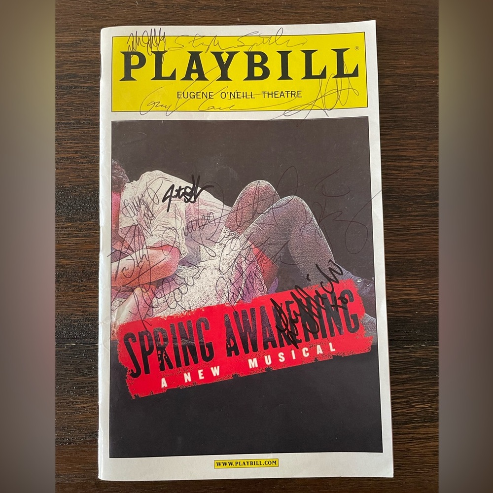 Autographed Spring Awakening Playbill from the June 2007 Original Broadway Cast